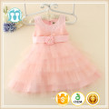 many layers 3-12years girl dress beads baby girl party dress children frocks designs with pink and white